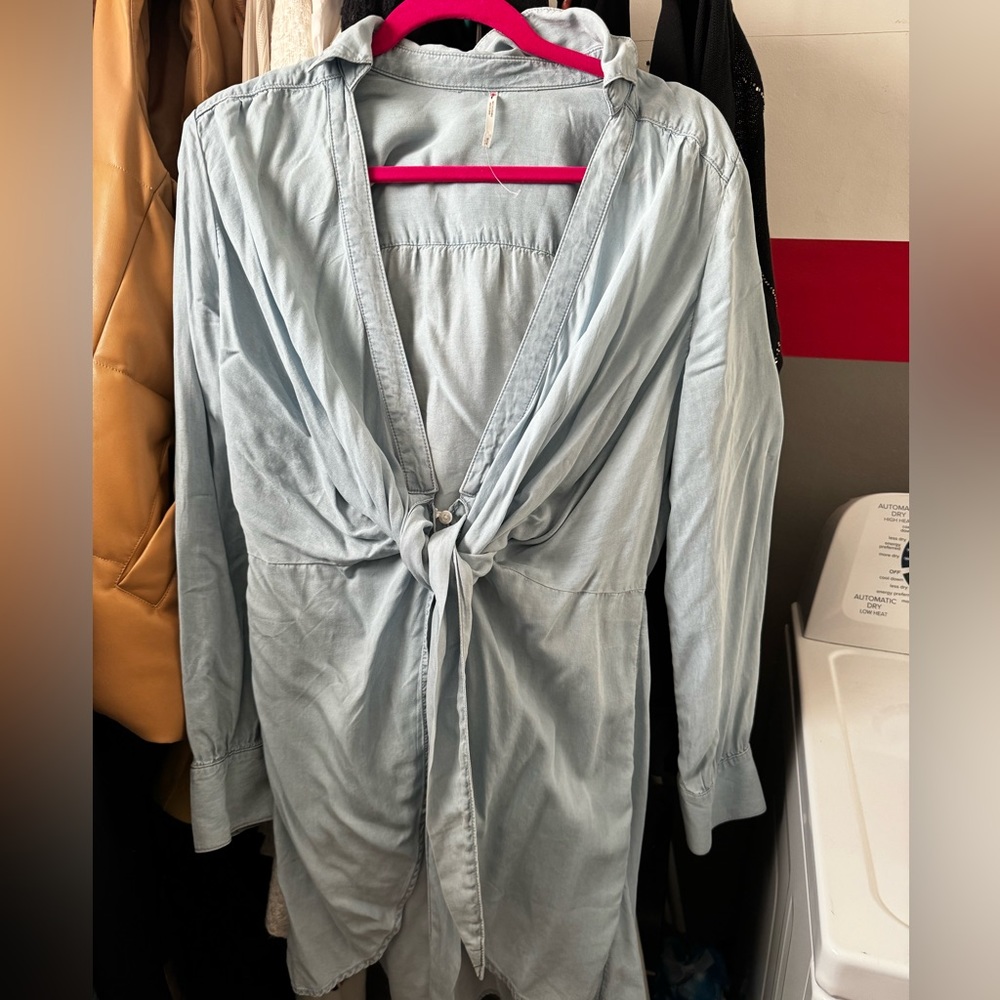 Free people Chambray Wrap dress